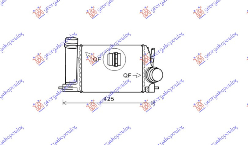 HLADNJAK INTERKULERA 1.2 DIG-TURBO (282x217x50) (VALEO)