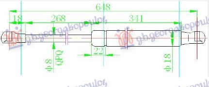 AMORTIZER GEPEK VRATA (648L-260N)