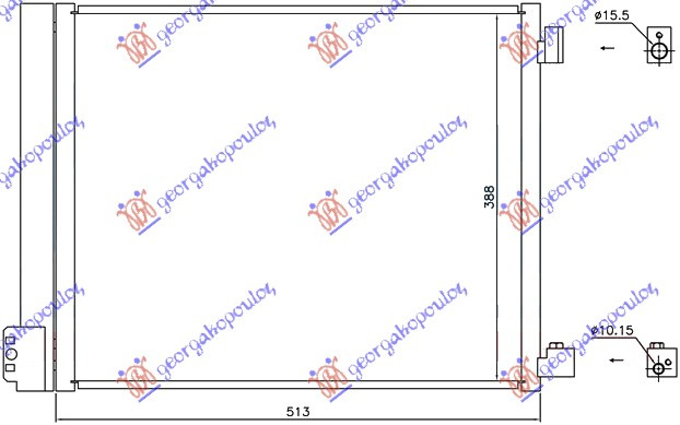 HLADNJAK KLIME 1.2DIG 1.5i 16V (HR12DDR) (51x38)