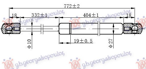 AMORTIZER GEPEK VRATA (772L-560N)