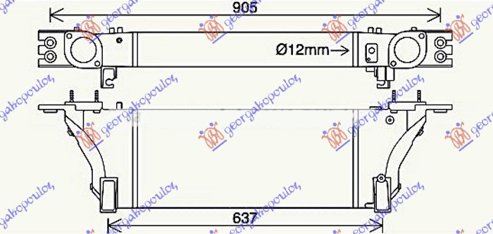 HLADNJAK INTERKULERA 3.0 dCi DIZEL (515x225x80)