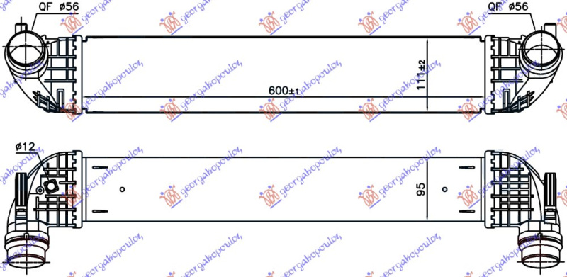 HLADNJAK INTERKULERA 1.6 CDTi DIZEL (600x114x95)