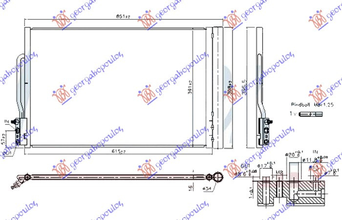 HLADNJAK KLIME 1.1 BENZIN/DIZEL (570x380x16)