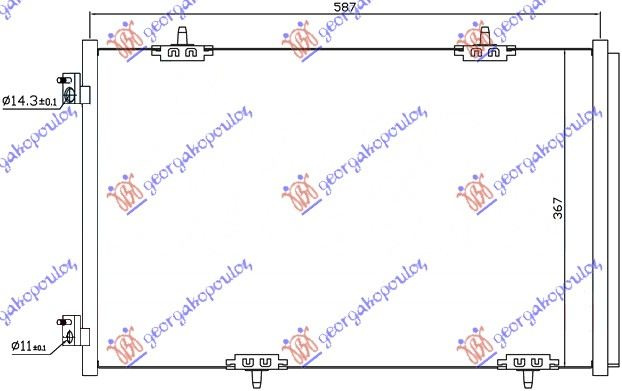 HLADNJAK KLIME 1.2/1.6 Vti 1.6 HDi (587x367x12)