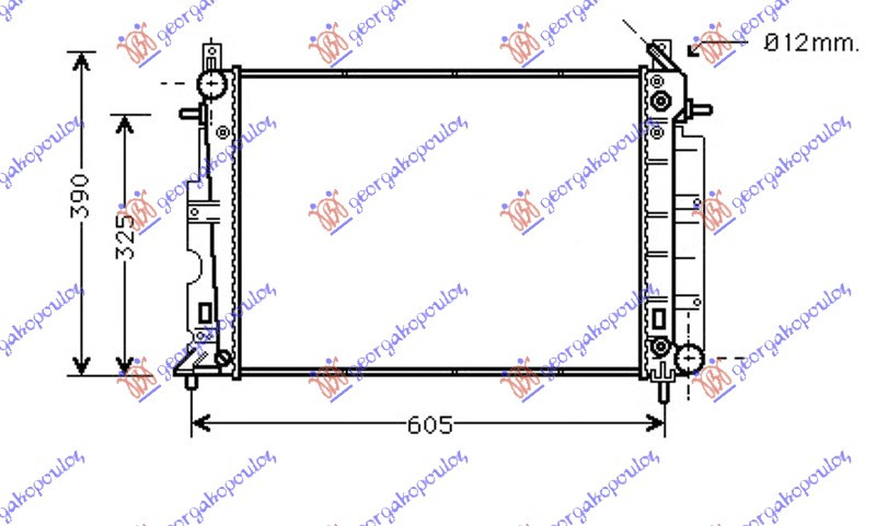 HLADNJAK MOTORA 2.0i 16V 2.2 TID (AUTO) (50x35x4.2)