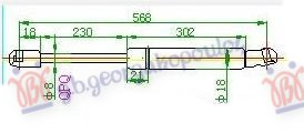 AMORTIZER GEPEK VRATA (568L-470N)