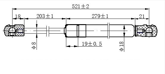 AMORTIZER GEPEK VRATA (521L-635N)