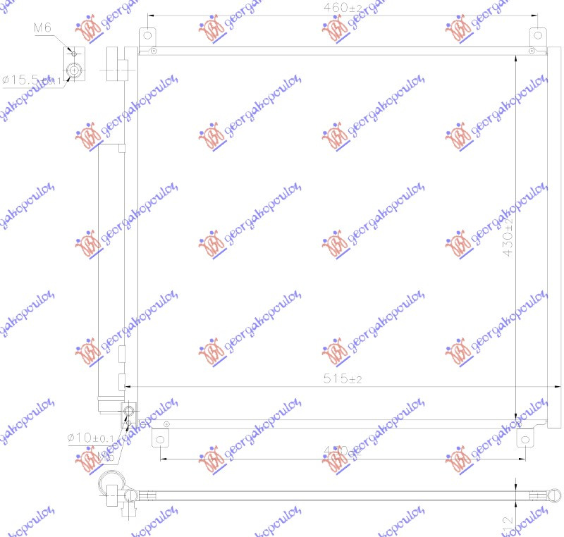 HLADNJAK KLIME 1.2 BENZIN (500x430x12)