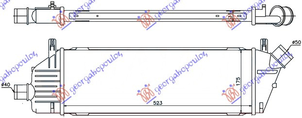 HLADNJAK INTERKULERA 1.5 DCi (522x178x30)