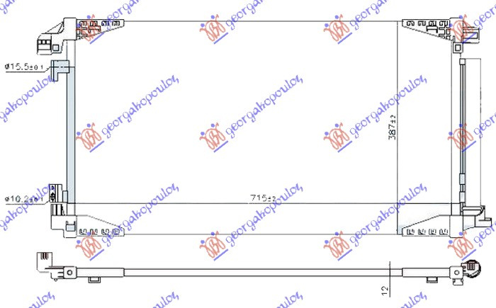 HLADNJAK KLIME 1.2 TURBO BENZIN (690x400x12)