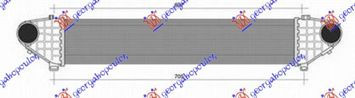 HLADNJAK INTERKULERA 2.0/2.4 DIZEL (647x113x50)