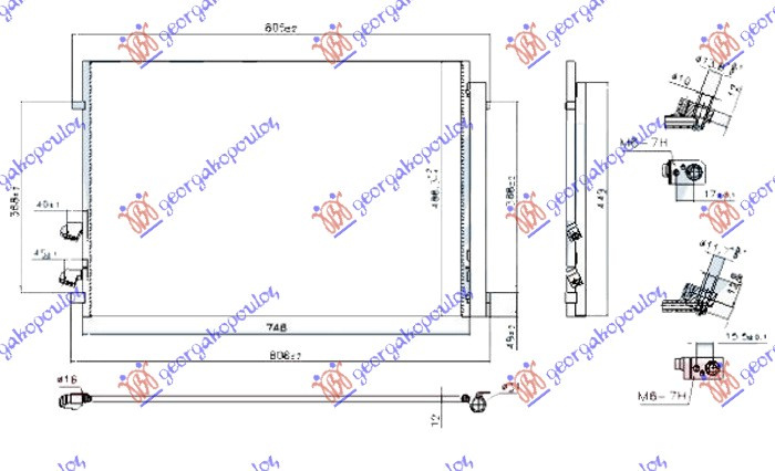 HLADNJAK KLIME ZA SVE MODELE DIZEL (700x480x12)