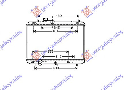 HLADNJAK MOTORA 1.3/1.5i 16V (+/-AC) (37.5x55) (MAHLE BEHR)