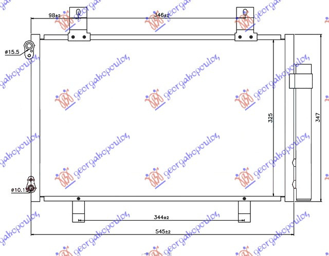 HLADNJAK KLIME BENZIN/DIZEL (500x335x16)